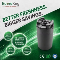 Fût à bière 15L sans gaz CO2, haute pression 20 bars, série Ecorekeg Premium, durée de conservation de 12 mois, idéal pour la brasserie artisanale