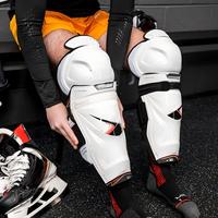 Protège-tibias de hockey sur glace à ajustement conique, avec capuchon en PE renforcé, mousse HD et doublure amovible anti-humidité, vente en gros OEM