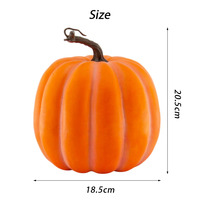 Ornement de citrouille rayé orange chaud de luxe en gros pour Halloween, décoration rustique et effrayante sur le thème de la récolte pour le Thanksgiving