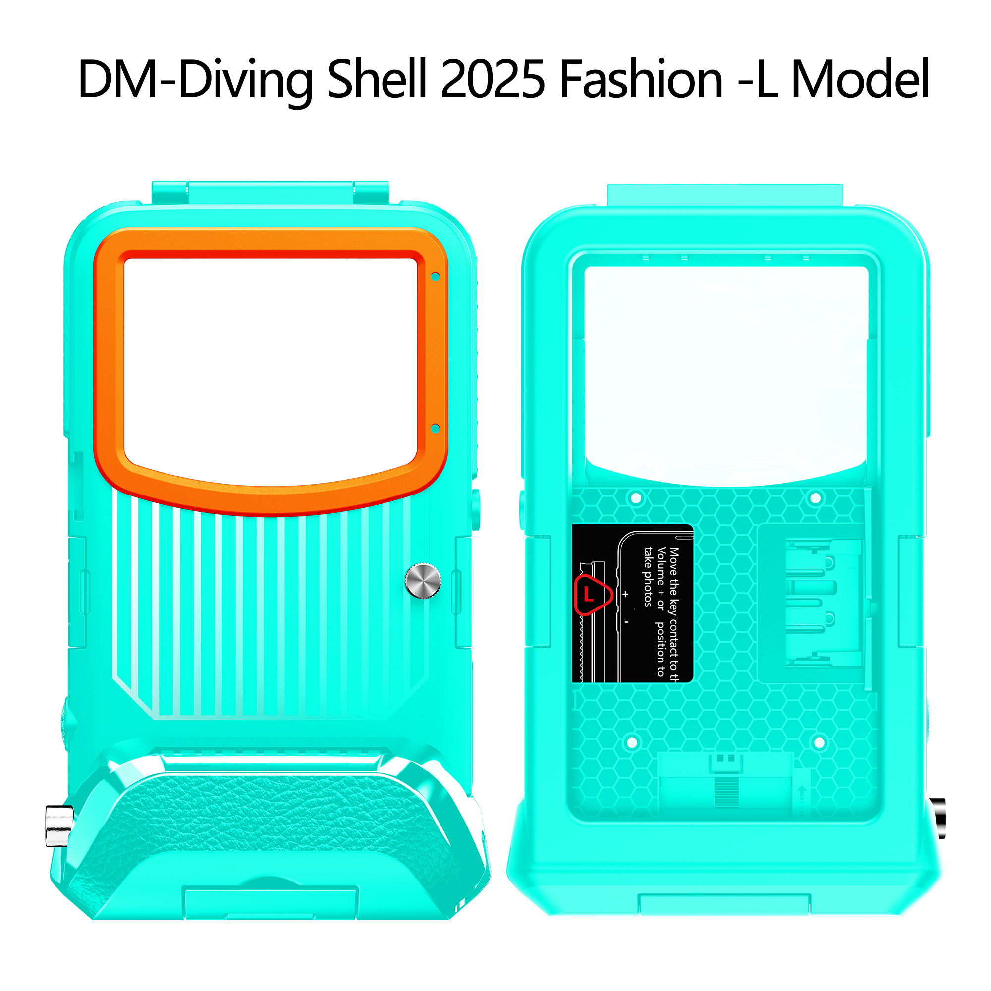 Cyan Orange Diving Phone Case L