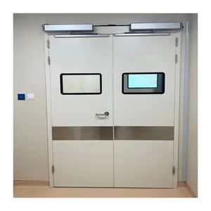 Diskon besar operator pintu ayunan ganda elektrik penutup pintu otomatis untuk Storefront 100kg pembuka pintu