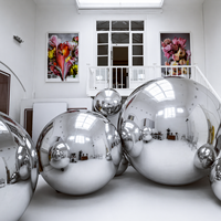 Décoration d'événements géante, ballon gonflable en PVC pour boîte de nuit, fête disco, mariage, sphère flottante dorée argentée, boule miroir gonflable