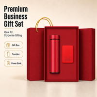 Ensemble Cadeau Publicitaire Personnalisé avec Logo pour Entreprise : Gourde et Batterie Externe pour Événements et Salons Professionnels