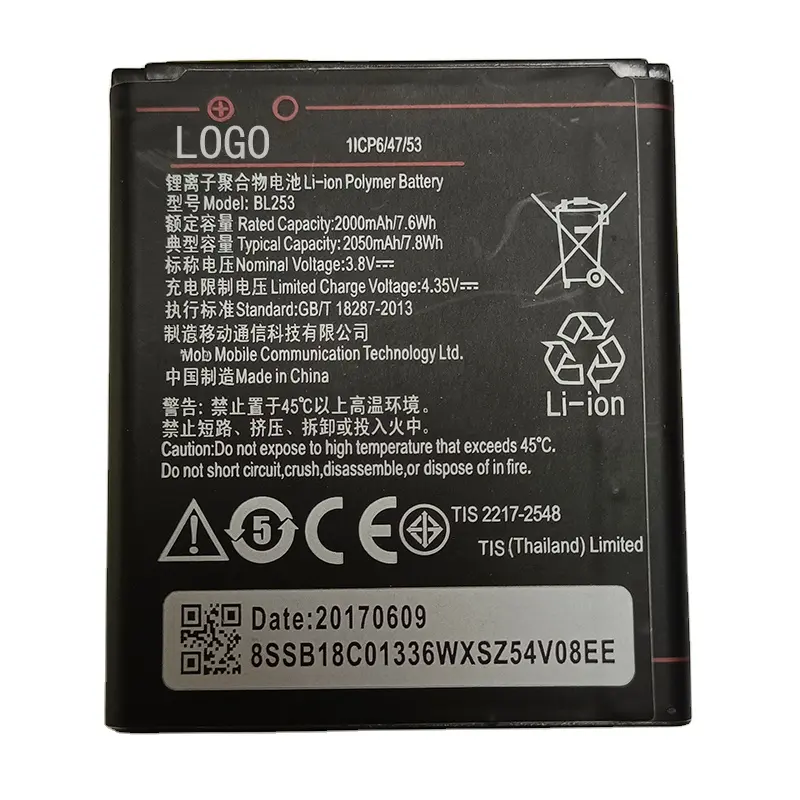 wholesale custom replacement lithium batteries original BL253 mobile phone battery for lenovo A2580 A2860 A2010 A1000 A3800D