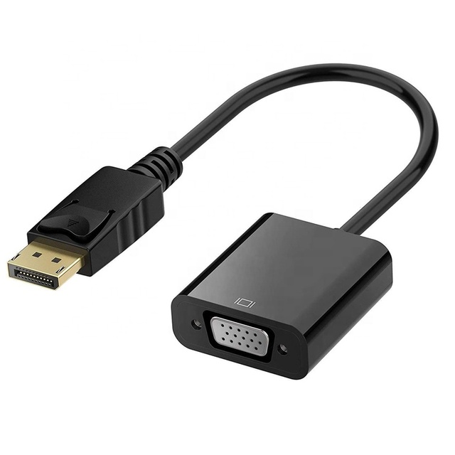 High Definition 1080P 4K for DP Male VGA Female Adapter PVC Jacket Combination for PC Monitor Laptop DVD Player