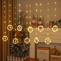 Guirlande lumineuse personnalisée en PVC pour décoration de Noël, LED, anneau, étoile, boule à vœux, pendentif, petite lumière colorée d'ambiance