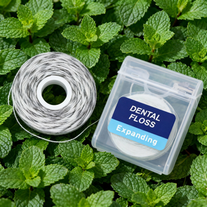 <span class=keywords><strong>Fil</strong></span> <span class=keywords><strong>dentaire</strong></span> ciré OEM <span class=keywords><strong>sans</strong></span> PFAS, à la menthe et au fluorure, pour dents sensibles, résistant à l'usure, avec fibres d'argent - Product Image 6