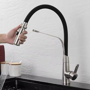 Rubinetto da Cucina Moderno Monocomando Monoforo in Acciaio Inox 304 con Beccuccio <span class=keywords><strong>Flessibile</strong></span> in Silicone Estraibile a Prezzo Conveniente - Product Image 6