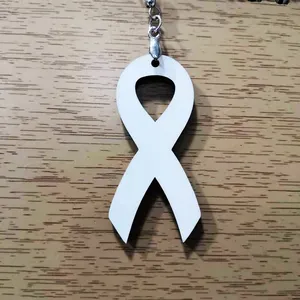AIDS care souvenir Ribbon earring Sublimation wood earrings Custom logo small gifts