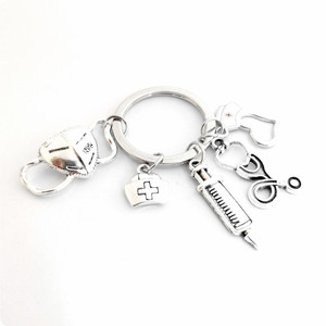 Offre Spéciale Seringue Stéthoscope Porte-clés Médecin Infirmière Médecin Médical Soins Infirmiers Accessoires Porte-clés Médecin Porte-clés - Product Image 5