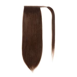 Extensions de queue de cheval en cheveux brésiliens vierges Remy, double trame, à enrouler, très longues, couleur naturelle, meilleures ventes - Product Image 1