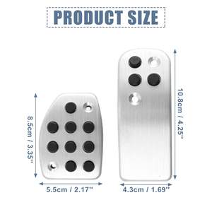 Couvre-pédales de voiture 3 pièces en alliage d'aluminium, protecteur de pédale d'accélérateur, de frein et d'embrayage pour Peugeot 207 301 307 208 2008 308 408cc - Product Image 3