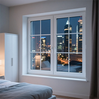 Fenêtre coulissante triple vitrage PVC UPVC avec moustiquaire