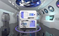 Lit-capsule horizontal - Design moderne en plastique écologique et durable pour hôtels, chambres, salons et appartements
