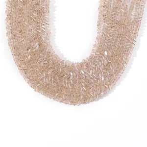 Vente en gros 4/6 perles de rocaille à facettes en verre triangulaire coloré, perles de cristal de forme spéciale pour la fabrication de bijoux de bricolage