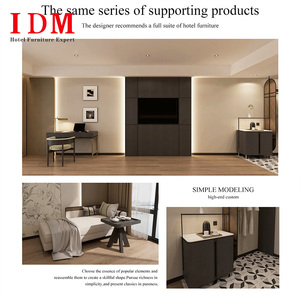 מפעל IDM סיטונאי עץ סטים לחדרי שינה במלון, ראש מיטה מודרני מסחרי, פרויקט ריהוט למלון סִגְנוֹן לחדרי שינה במלון - Product Image 3