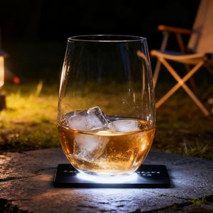 Sottobicchiere Quadrato in Gomma con Sensore di Gravità e Luce LED per Bar, Discoteche e Feste Natalizie - Product Image 4