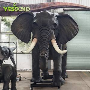 Elefante animatrónico realista de alto detalle para uso interior/exterior Exposición interactiva para zoológicos Parques temáticos Centros comerciales familiares - Product Image 1