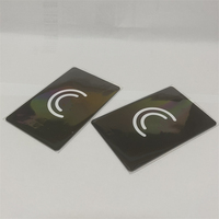 Carte NFC Standard CR80 85,5*54mm Étanche Entièrement Noire avec Puce NTAG213 215 216 424 DNA – Carte de Visite Numérique