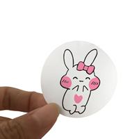 Autocollant d'étiquette adhésive ronde BOPP en forme de griffe d'amour personnalisé imprimé UV permanent double face pour la décoration d'emballage de boîte de sac cadeau