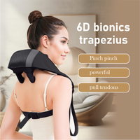 Masseur d'épaule Shiatsu 6D pour soulager la douleur des tissus profonds avec chaleur masseur de pétrissage sans fil pour le cou