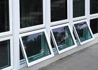 AS2047 Ventana de toldo de apertura exterior de aluminio con diseño de proyecto comercial de Hotel de Villa insonorizada de estilo australiano con doble vidrio