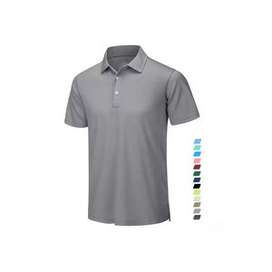 Polo à manches courtes pour homme avec col et poignets contrastés Vêtements quotidiens tricotés respirants pour les vacances et l'été Doux et élégant - Product Image 3