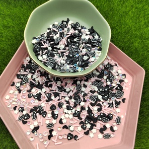 Rodajas de Arcilla Polimérica con Diseño de Flor de Cerezo Rosa <span class=keywords><strong>Oujia</strong></span>, Temática de Halloween, para Slime, Uñas y Rellenos de Globos de Nieve - Product Image 4