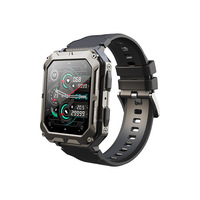 Montre connectée RANGER C20Pro, écran carré IPS de 1,83 pouce, moniteur de fréquence cardiaque, SpO2, tension artérielle, étanche pour la natation, pour hommes