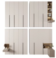 Armoire coulissante moderne en promotion avec éclairage LED et miroir intégré