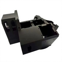Service professionnel d'usinage CNC 5 axes par électroérosion à fil, fabrication sur mesure de boîtiers rotatifs en aluminium oxydé noir, directement du fabricant, pour l'industrie