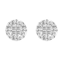 DE VVS Fine Trendy Fashion Chapado en oro 925 Joyas de plata esterlina Sorprendente forma exótica Moissanite Pendiente Stud