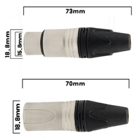 Connecteur XLR 3 broches mâle/femelle avec filetage interne pour câble audio DMX, microphone, système audio Hi-Fi, réparation DIY