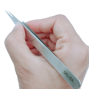 Pinzas de acero inoxidable para extensiones de pestañas, 5AL-SA, 140mm, para herramienta de reparación - Product Image 1