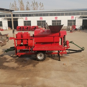 Machine à battre les céréales multifonctionnelle pour le traitement agricole, couleur rouge, alimentée par moteur - Product Image 2