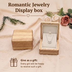 Boîte d'emballage personnalisée en bois pour collier, fabricant de boîtes à pendentifs en bois, fournisseur de boîtes à bijoux avec insert en velours, Vietnam - Product Image 2