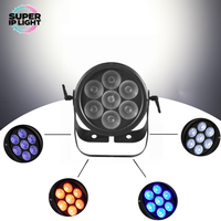 Projecteur LED PAR 7 Yeux RGBW IP65 Étanche pour Extérieur, Éclairage de Scène DMX pour Clubs et Parcs à Thème