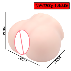 Jouet de masturbation masculin en forme de fesses féminines, moulé par inversion, liquide, style gelée à trois couches, double orifice, type 'Airplane Cup', pour le plaisir sexuel - Product Image 5