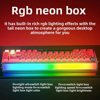 AULA Hero68HE Ultra 8K Neon Lightbox 0.005mm Précision Snap Tap SOCD Déclencheur Rapide Clavier de Jeu Commutateur Magnétique Effet Hall