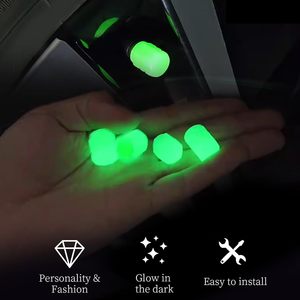 Bouchons de Valve de Pneu, Capuchons de Valve d'Air Luminescents Couvercles Accessoires pour Voiture, Camion, Moto, Vélo avec Logo Personnalisé - Product Image 2