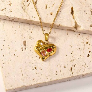 Collana a Cuore da Spiaggia Ipoallergenica, Inossidabile e Impermeabile, Regalo per la <span class=keywords><strong>Festa</strong></span> <span class=keywords><strong>della</strong></span> <span class=keywords><strong>Mamma</strong></span> e Anniversario, Gioielli per Moglie e Donna - Product Image 2