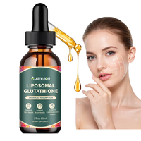 Complément de soin de la peau liquide Halal L-glutathion Alpha Arbutine, éclaircissant, Vitamine C réduite, Collagène, Gouttes liposomales de L-glutathion
