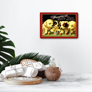 Letrero Metálico Rectangular Personalizado de Yuengling & Son <span class=keywords><strong>Ale</strong></span> and Beer Dogs, 8X12 Pulgadas, Decoración para Bares, Cafés, Restaurantes y Hogares - Product Image 1