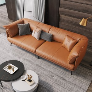 Großhandel Hochwertiges Italienisches Wasserdichtes Echtleder Neuestes Design Sofa-Set für Wohnzimmer Sofas und Sektionale - Product Image 3