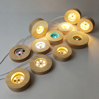 Aromathérapie en bois huiles essentielles lampe en bois Base de veilleuse pour diffuseurs de parfum de maison support diffus Base éclairée