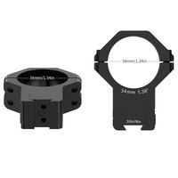 Montura para Mira Telescópica WESTHUNTER WTGZ-34 de 34 mm, Anillos de Perfil Alto, Base de 11 mm para Mira Óptica de Caza, Accesorio de Alta Precisión