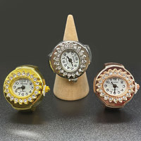 Montre-bague - Montre à quartz unisexe élégante et polyvalente de style coréen, sertie de diamants, minimaliste