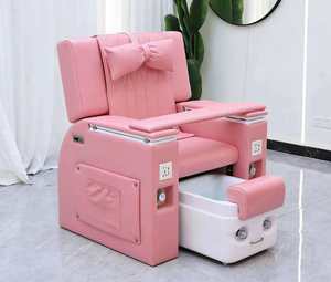 Hot Sale Modern Luxury Led Light Pink Salon Reclining Manicure Chair Luxury Foot Pedicure Multifunctional Spa Chair With Massage - Product Image 1