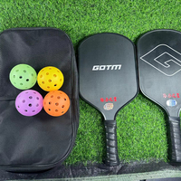Échantillon gratuit Vente en gros Kit de raquette de pickleball en fibre de verre USAPA Styles personnalisés Lot de 2 pagaies de pickleball en fibre de verre avec logo