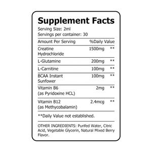 OEM Custom <strong>Creatine</strong> HCL Oral Liquid Drops <strong>Creatine</strong> Hydrochloride L-Carnitine L-Glutamine <strong>BCAA</strong> Vitamin Liquid Drop Sport Tincture - Product Image 2